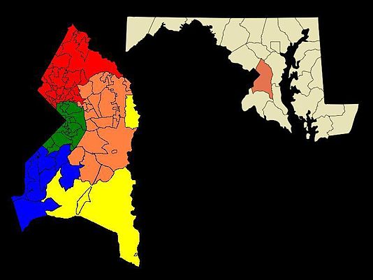 PG County Regions Map